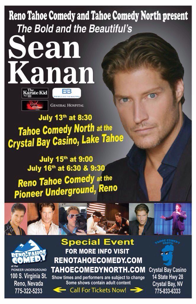 Sean Kanan July Dates 1