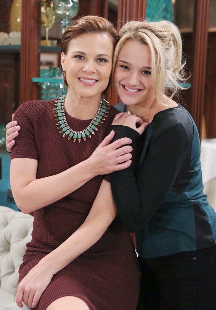 Gina Tognoni. Hunter King "The Young and the Restless" Set with Gina Tognoni CBS television City Los Angeles 07/18/14 © Howard Wise/jpistudios.com 310-657-9661