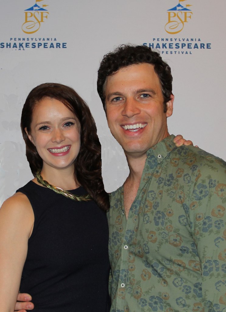 Opening Night of Ken Ludwig's The Three Musketeers, an epic adventure at Pennsylvania Shakespeare Festival on July 14, 2017 starring As The World Turn's Marnie Schulenburg "Queen Anne", her husband Zack Robidas as "Porthos"