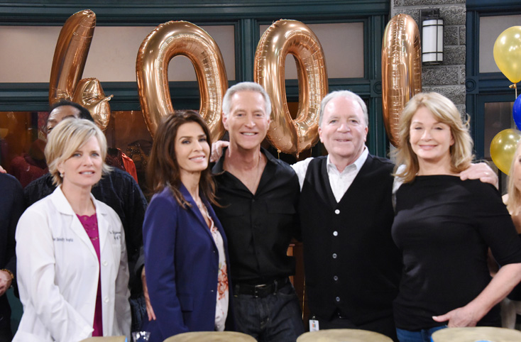"Days of our Lives" Set Celebrating Drake Hogestyn's 4000th Show