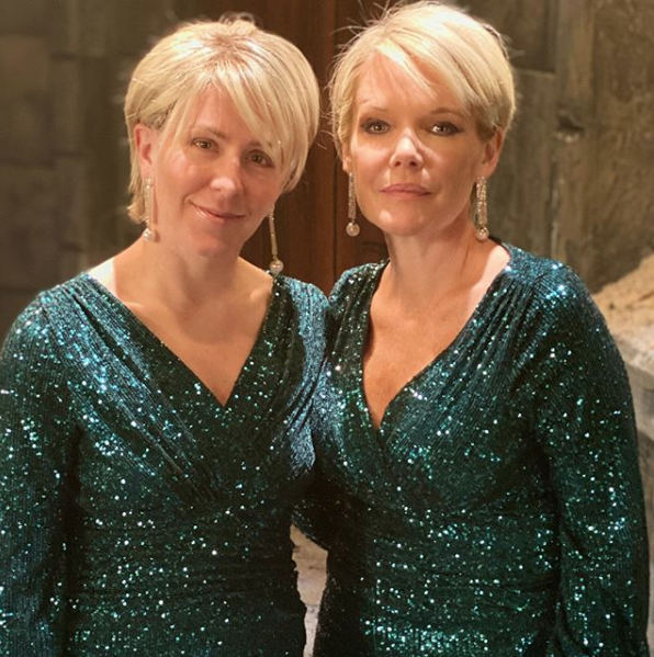 Maura and stunt double