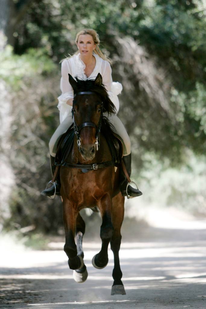 brooke on horseback on bold and beautiful.
