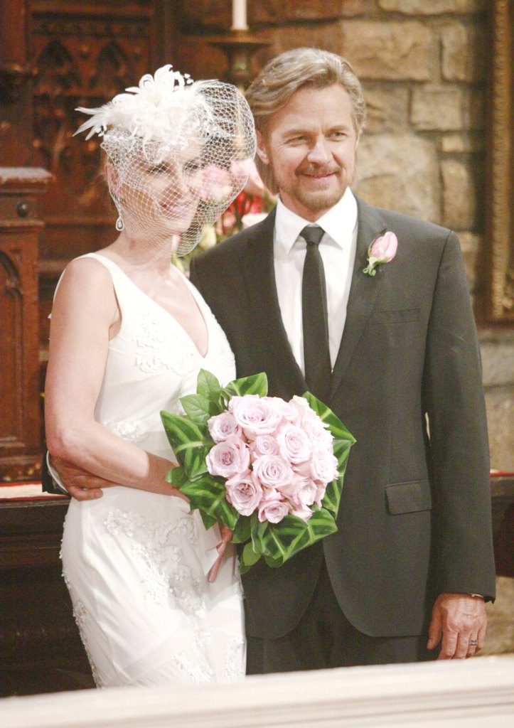 Stephen Nichols, Eileen Davidson "The Young and the Restless" Set CBS television City Los Angeles 10/12/11 ©sean smith/jpistudios.com 310-657-9661 Episode # 9783 U.S. Airdate 11/18/11