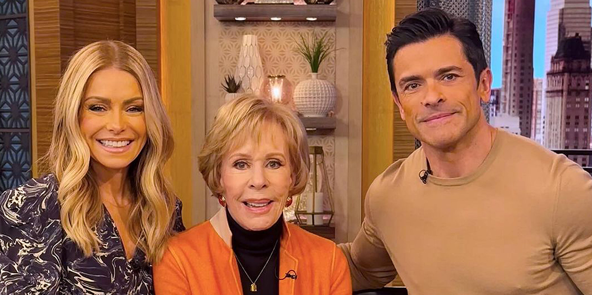 Kelly Ripa, Carole Burnett, Mark Consuelos