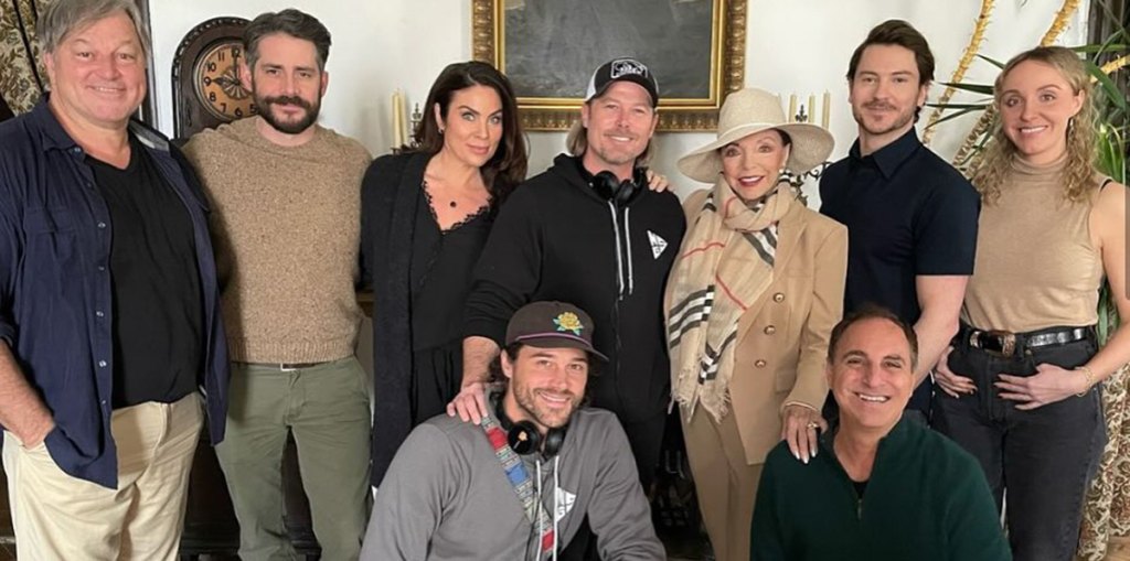 Nadia Bjorlin, Jacob Young, and Joan Collins