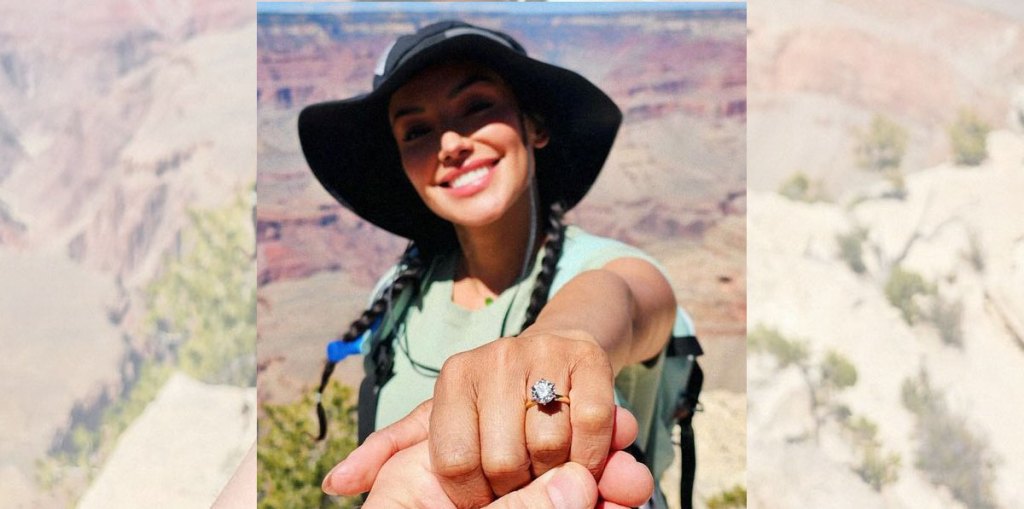 zuleyka silver from the young and the restless showing a diamond ring.