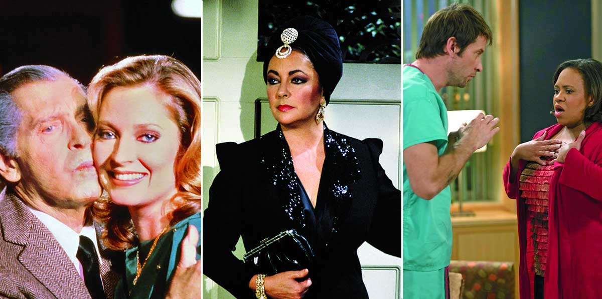 milton berle, sharon wyatt, elizabeth taylor, roger howarth, chandra wilson