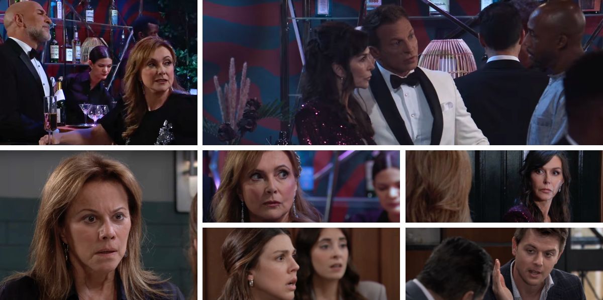 general hospital spoilers collage of anna, holly, jason, sidwell, alexis, molly, kristina, michael, sonny.