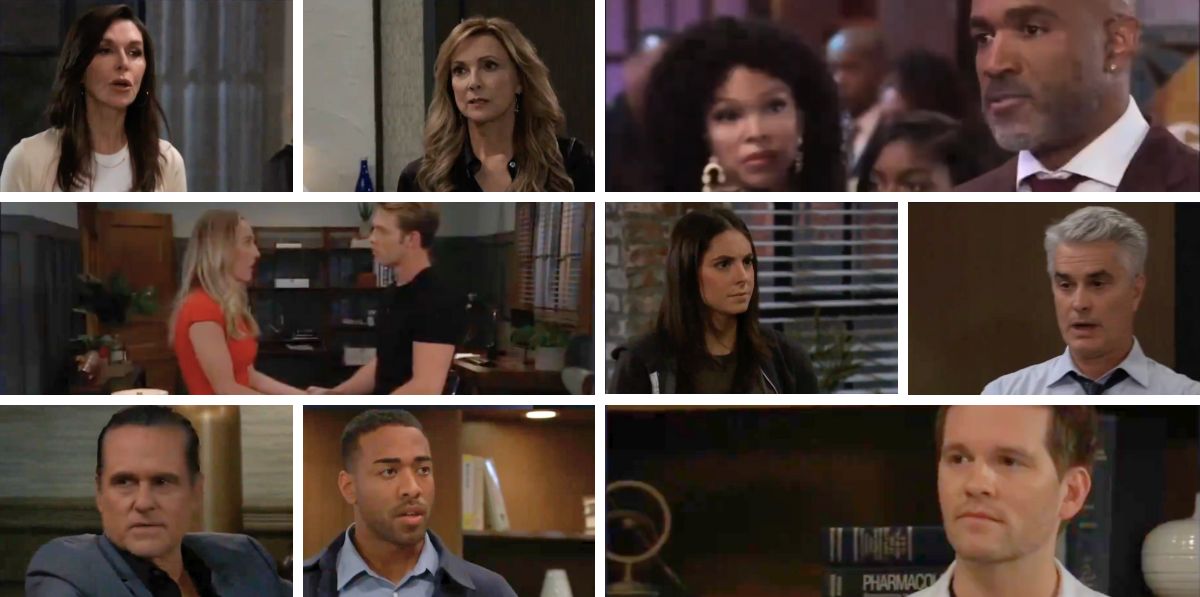 general hospital spoilers collage curtis, portia, ric, molly, holly, anna, dex, joss, sonny, lucas, isaiah.