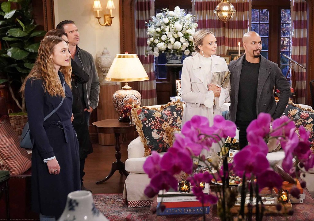 melissa ordway, bryton james, amelia heinle, hayley erin, joshua morrow, the young and the restless