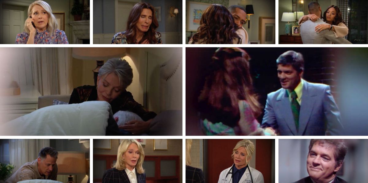 days of our lives spoilers collage hope, jennifer, doug, julie, jack, marlena, lani, eli, kayla.
