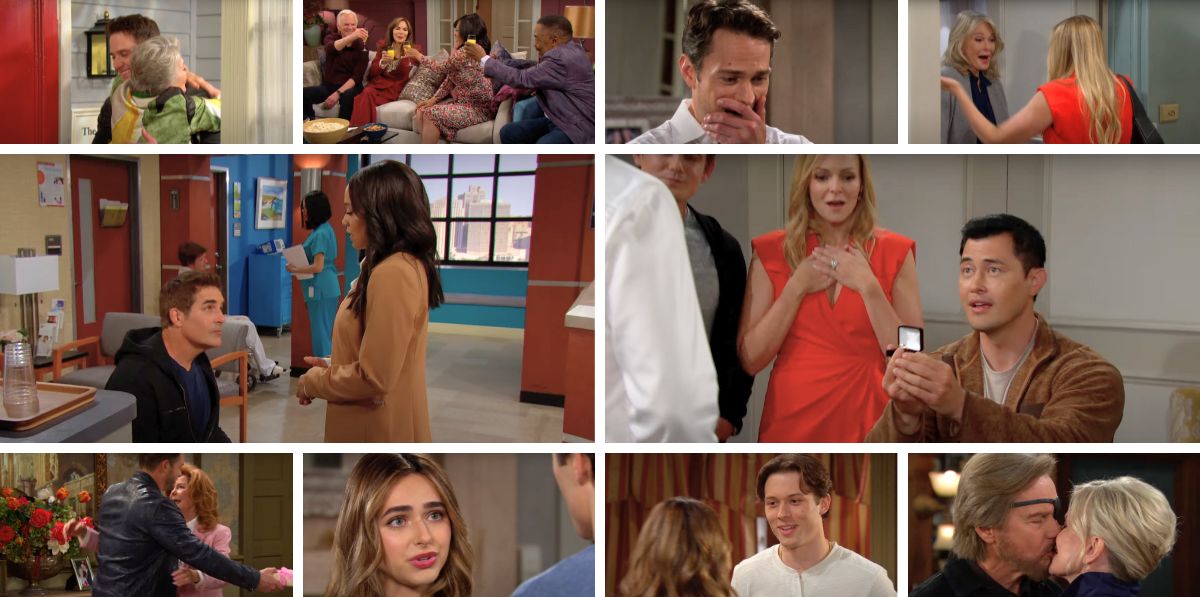 days of our lives spoilers collage marlena, belle, jada, paul, rafe, holly, tate, julie, jj, brady, maggie.