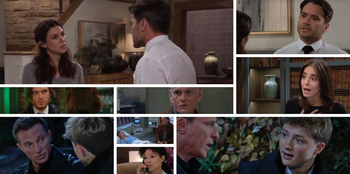 general hospital spoilers collage lucky, lulu, cyrus, dante, molly, kristina, jason, danny, portia.