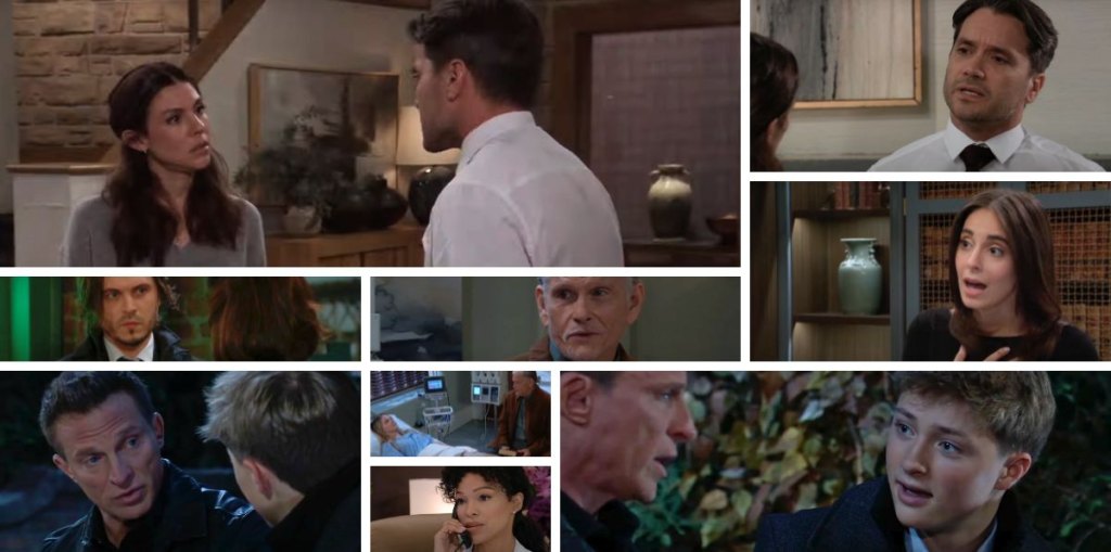 general hospital spoilers collage lucky, lulu, cyrus, dante, molly, kristina, jason, danny, portia.