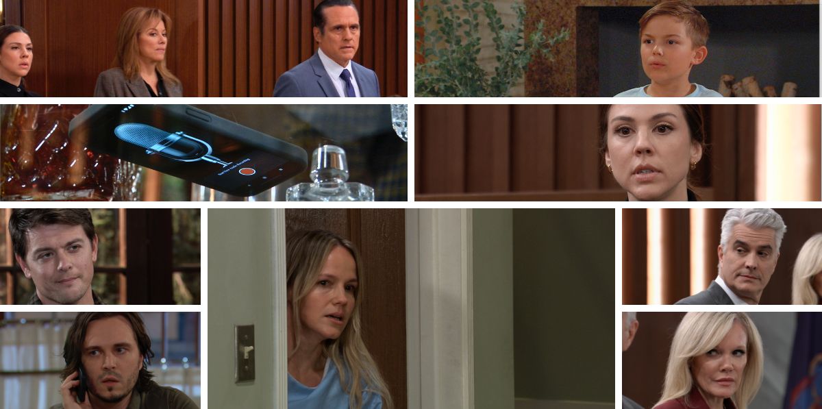 general hospital spoilers collage lulu, lucky, james, ava, ric, kristina, sonny, alexis.