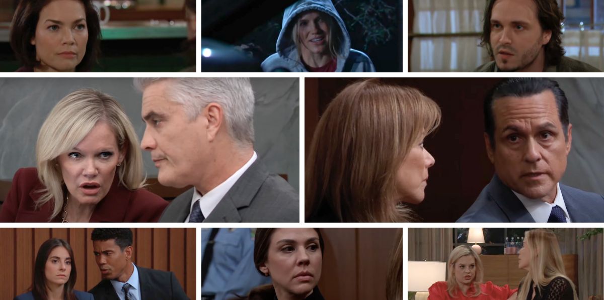 general hospital spoilers collage molly, tj, sonny, alexis, kristina, ava, ric, liz, lucky, maxie, sasha.
