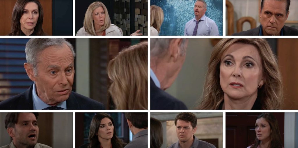general hospital spoilers collage robert, holly, carly, brennan, dante, sonny, anna, willow, michael.