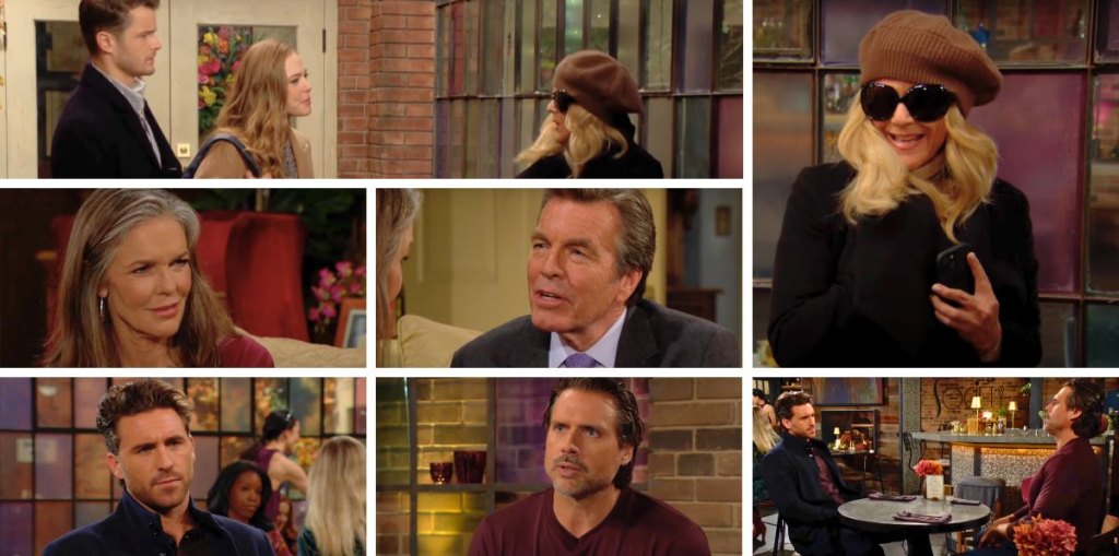young and restless spoilers collage jordan, kyle, claire, nick, chance, jack, diane.
