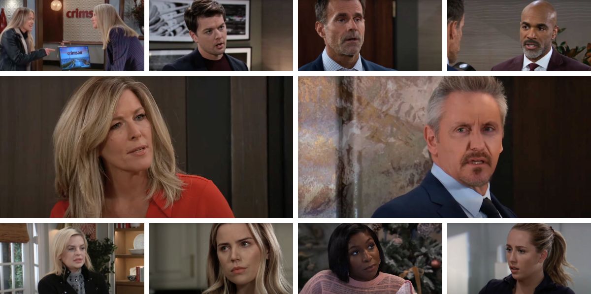 general hospital spoilers collage carly, jack, trina, joss, lulu, nina, drew, michael, curtis, sasha, maxie.