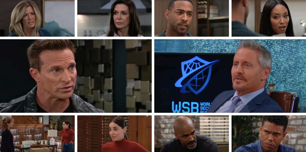 general hospital spoilers collage jordan, isaiah, jack, jason, anna, carly, tj, curtis, molly, alexis.