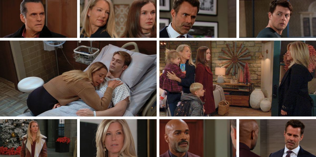 general hospital spoilers promo collage dex, joss, carly, willow, nina, sonny, michael, curtis, drew.