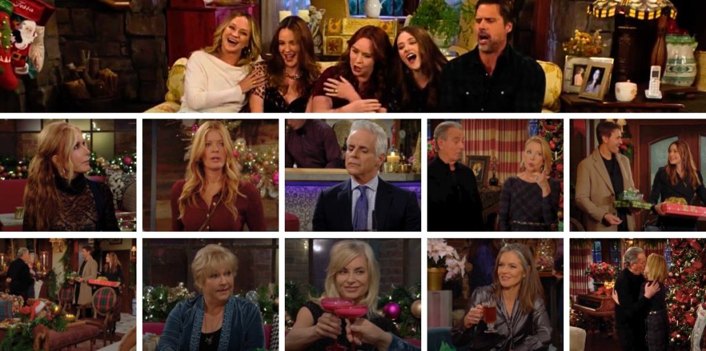 young and restless spoilers collage victor, nikki, cole, claire, phyllis, lauren, michael, ashley, diane, traci.