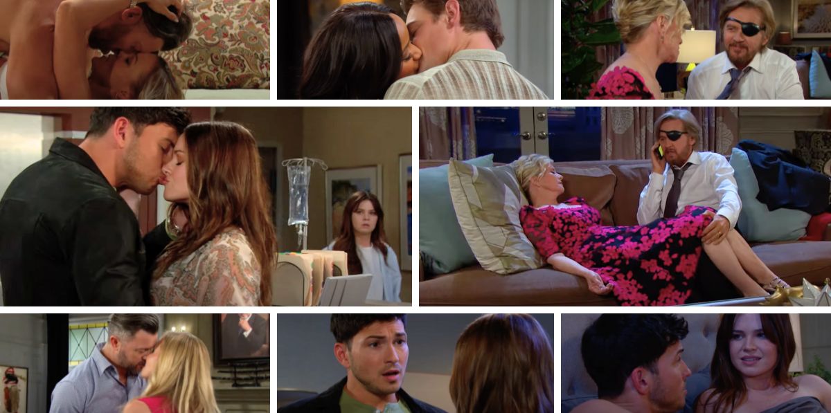 days of our lives spoilers promo collage steve, kayla, johhny, chanel, ej, belle, stephanie, alex, joy.