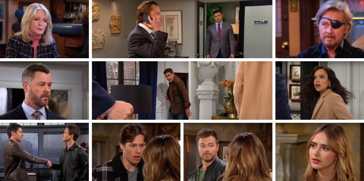days of our lives spoilers collage philip, xander, marlena, steve, holly, doug, tate, jada, ej, rafe.