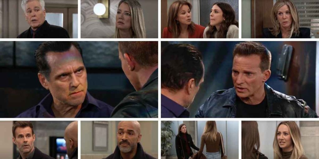 general hospital spoilers collage jason, sonny, carly, nina, drew, curtis, joss, willow, alexis, kristina.