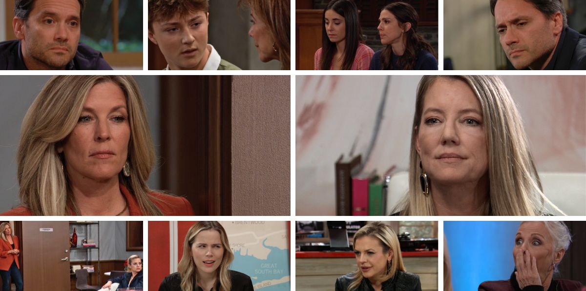 general hospital spoilers promo collage nina, carly, sasha, maxie, dante, rocco, tracy, molly, kristina.