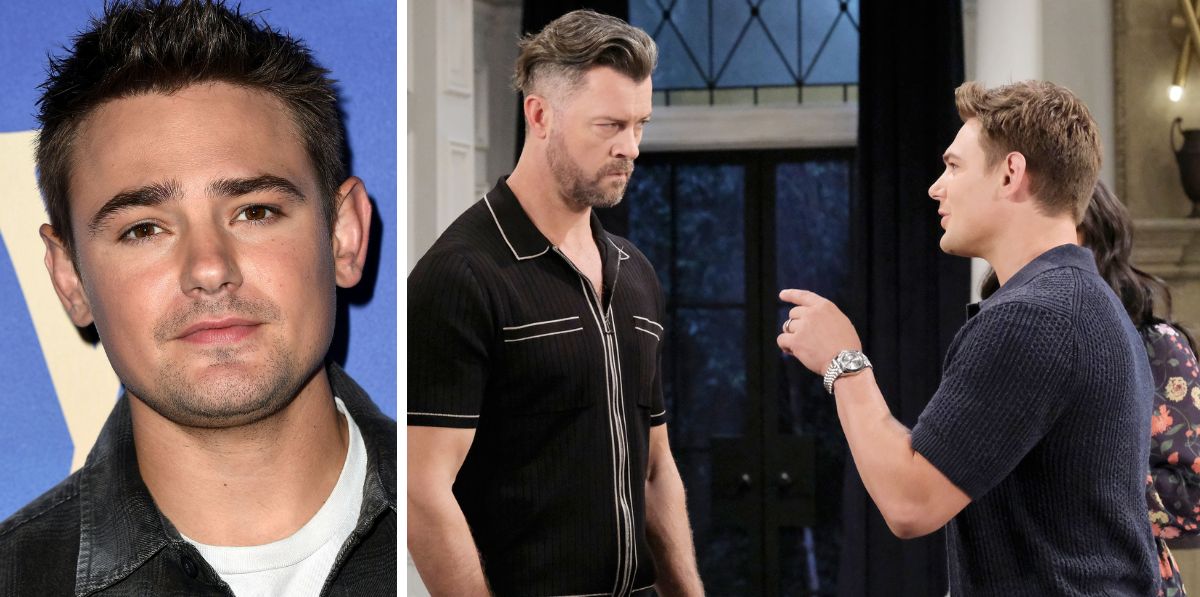 carson boatman as johnny and dan feuerriegel as ej arguing on days of our lives.