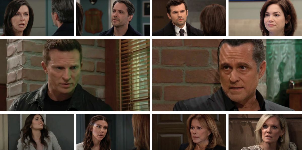 general hospital spoilers collage jason, sonny, alexis, kristina, ava, liz, chase, anna, dante.