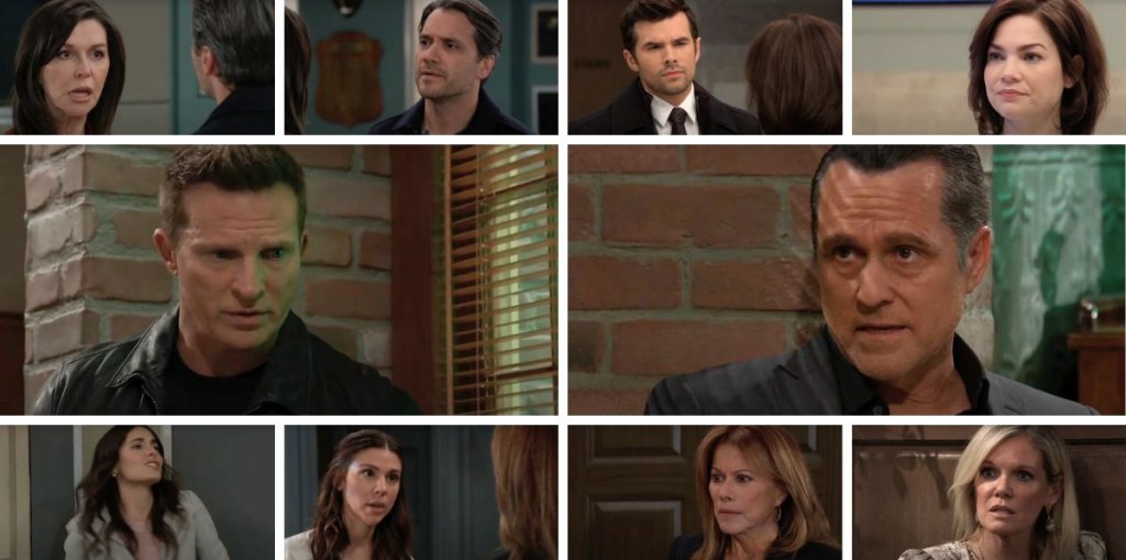general hospital spoilers collage jason, sonny, alexis, kristina, ava, liz, chase, anna, dante.