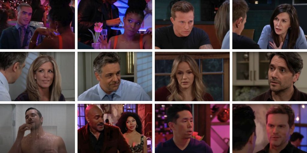 general hospital spoilers collage trina, kai, anna, jason, lucas, brad, carly, jack, curtis, portia, lulu, dante.