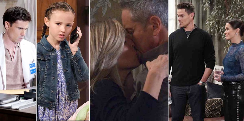 tanner novlan, finley rose slater, laura wright, charles mesure, mark grossman, melissa claire egan