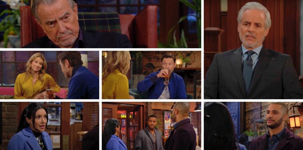 young and restless spoilers promo collage victor, michael, daniel, summer, nate, audra, holden.