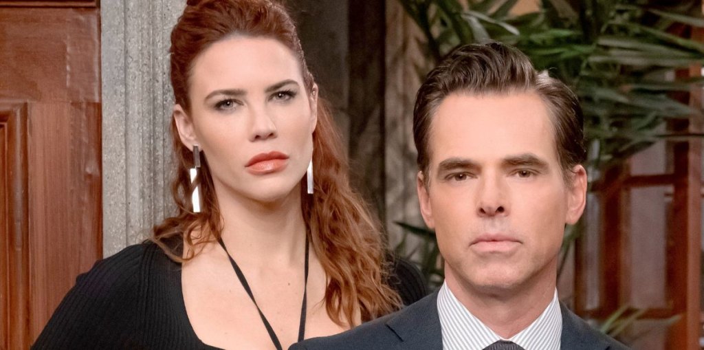 courtney hope as sally and jason thompson as billy on young and restless.