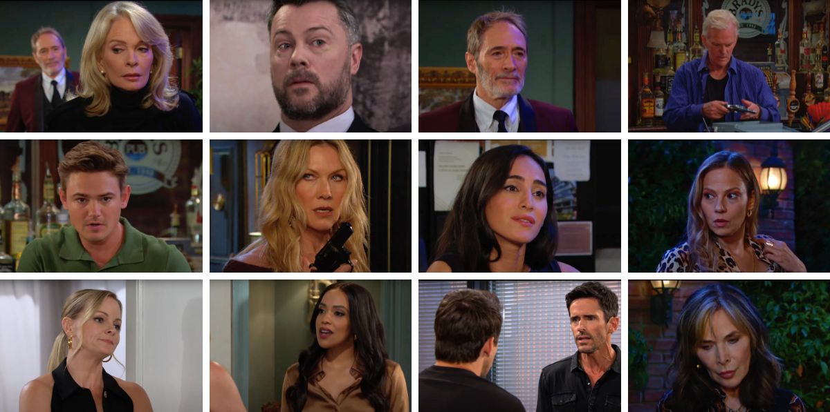 days of our lives spoilers promo collage ej, marlena, kristen, belle, jada, shawn, kate, roman, johnny, ava.