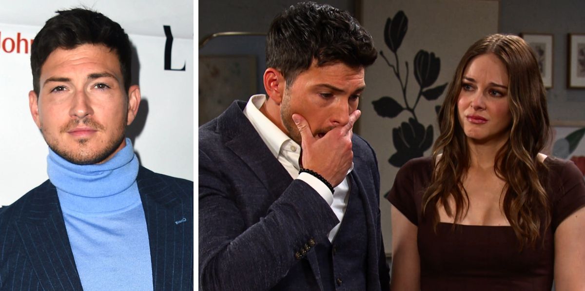 robert scott wilson headshot, and as alex with abigail klein as stephanie on days of our lives.