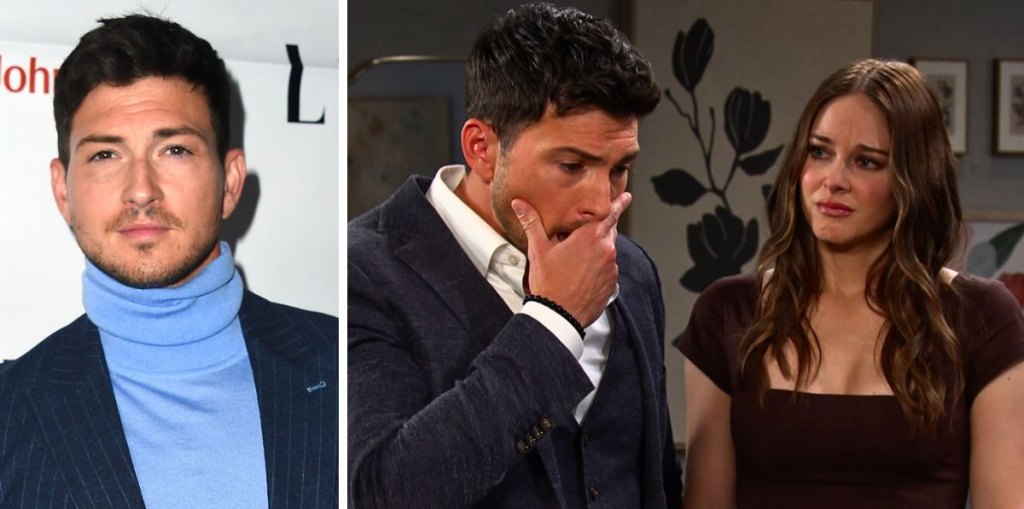 robert scott wilson headshot, and as alex with abigail klein as stephanie on days of our lives.