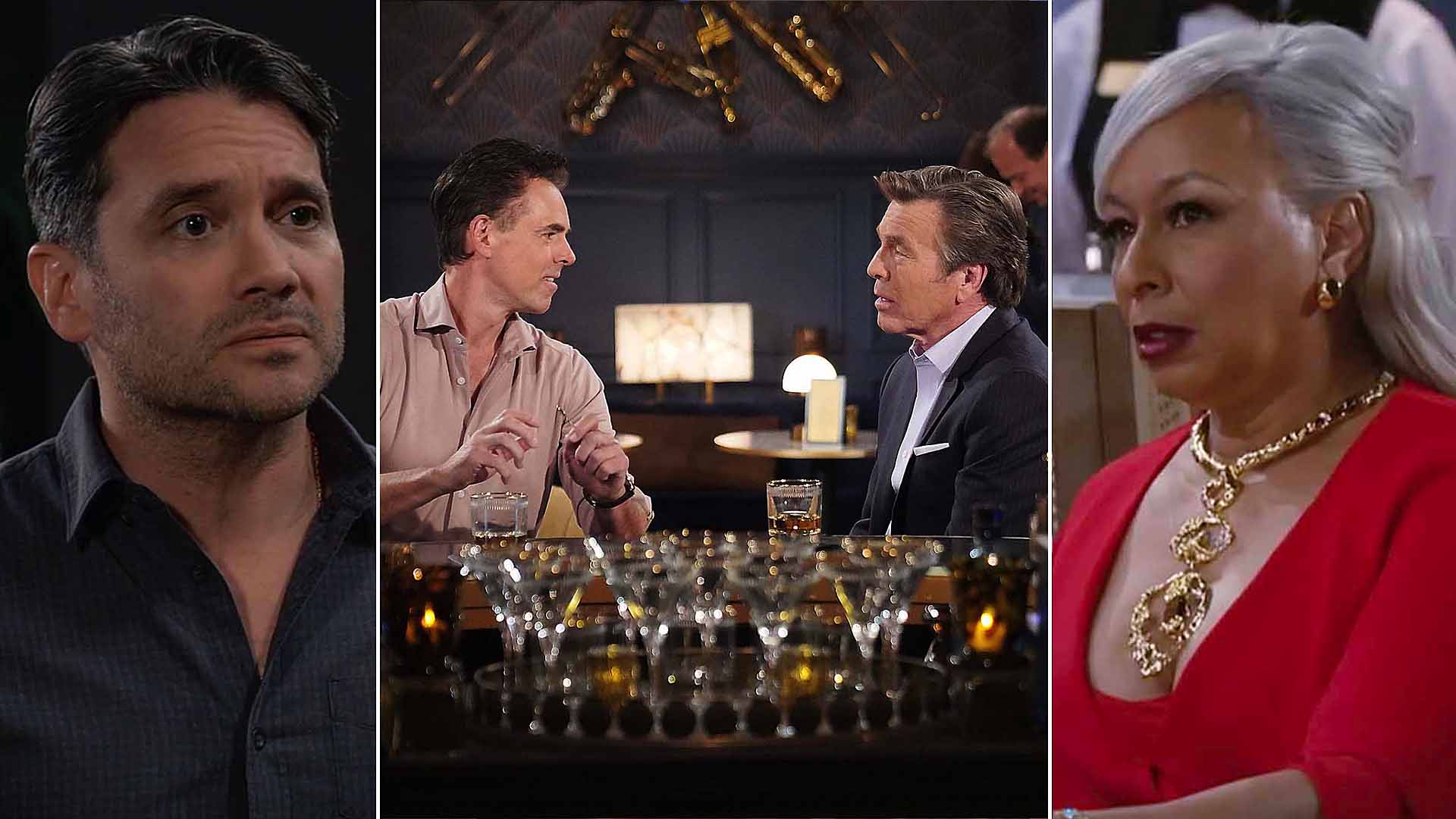 dominic zamprogna, jason thompson, peter bergman, tamara tunie