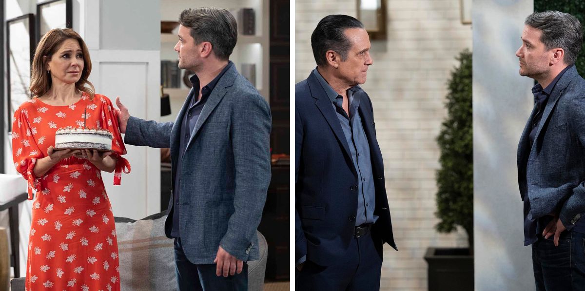 lisa locicero as olivia, dominic zamprogna as dante, maurice benard as sonny on general hospital.