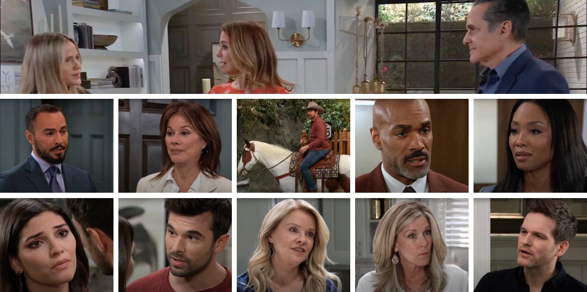 general hospital spoilers collage sonny, lulu, olivia, alexis, marco, cody, curtis, jordan, blq, chase, felicia, lucas, carly.