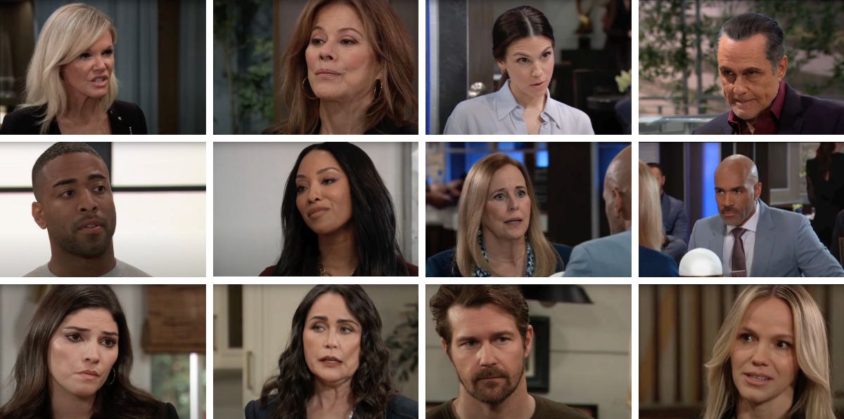 general hospital spoilers collage alexis, ava, kristina, sonny, blq, lois, lulu, laura, cody, curtis, isaiah, jordan.