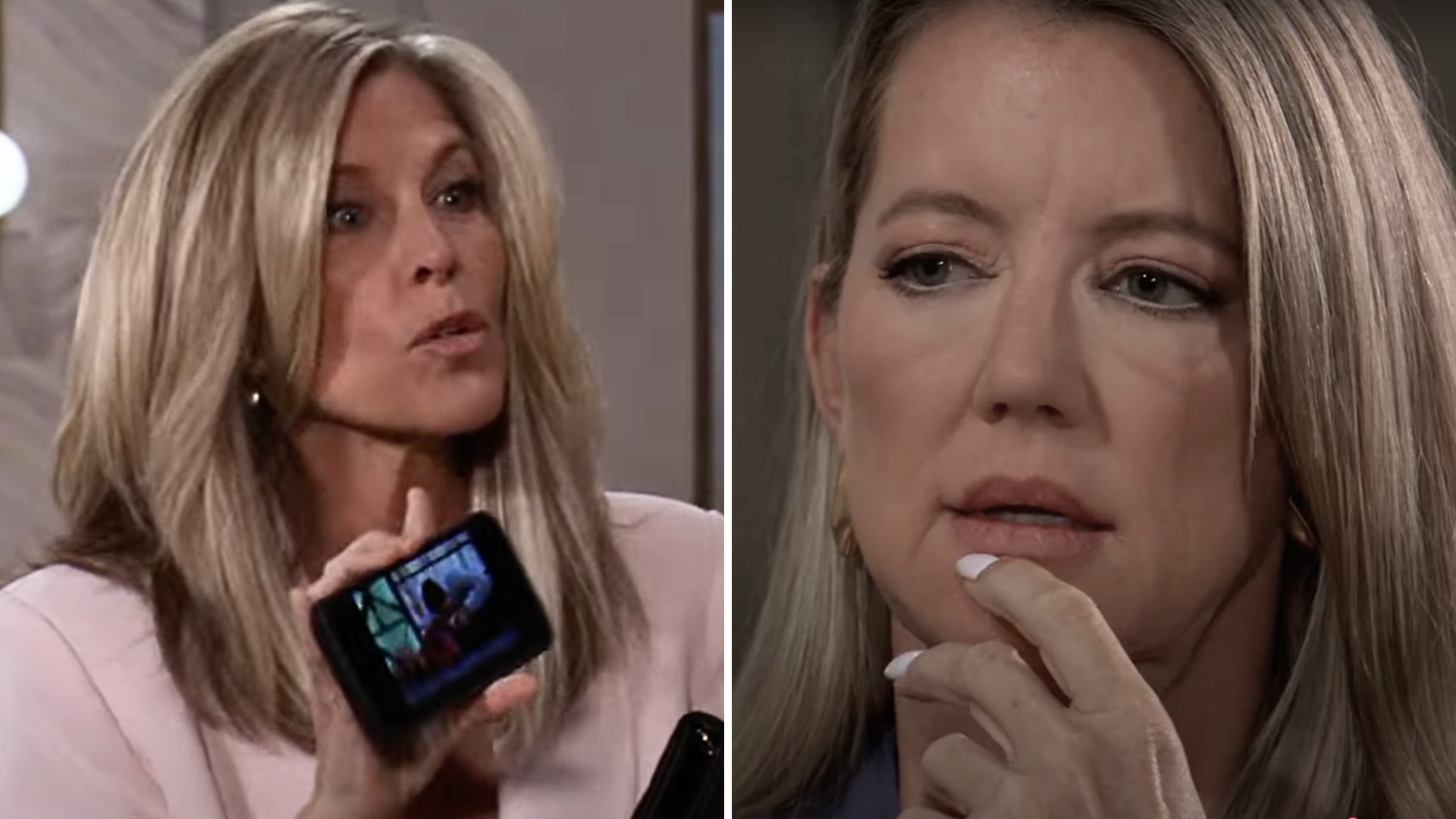 general hospital spoilers carly shows video on her phone to nina.