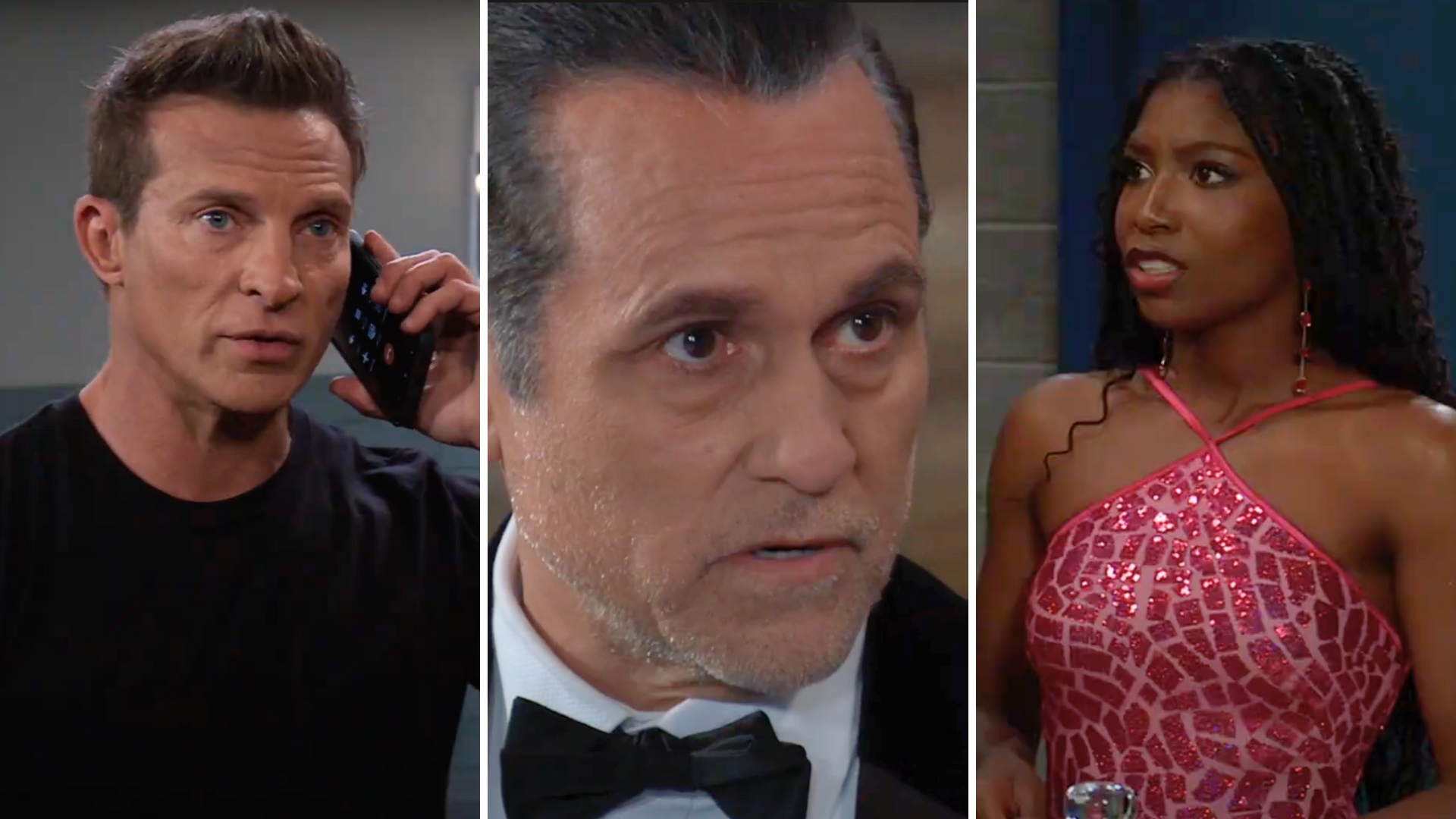 general hospital spoilers jason on phone, sonny talking, trina worried.