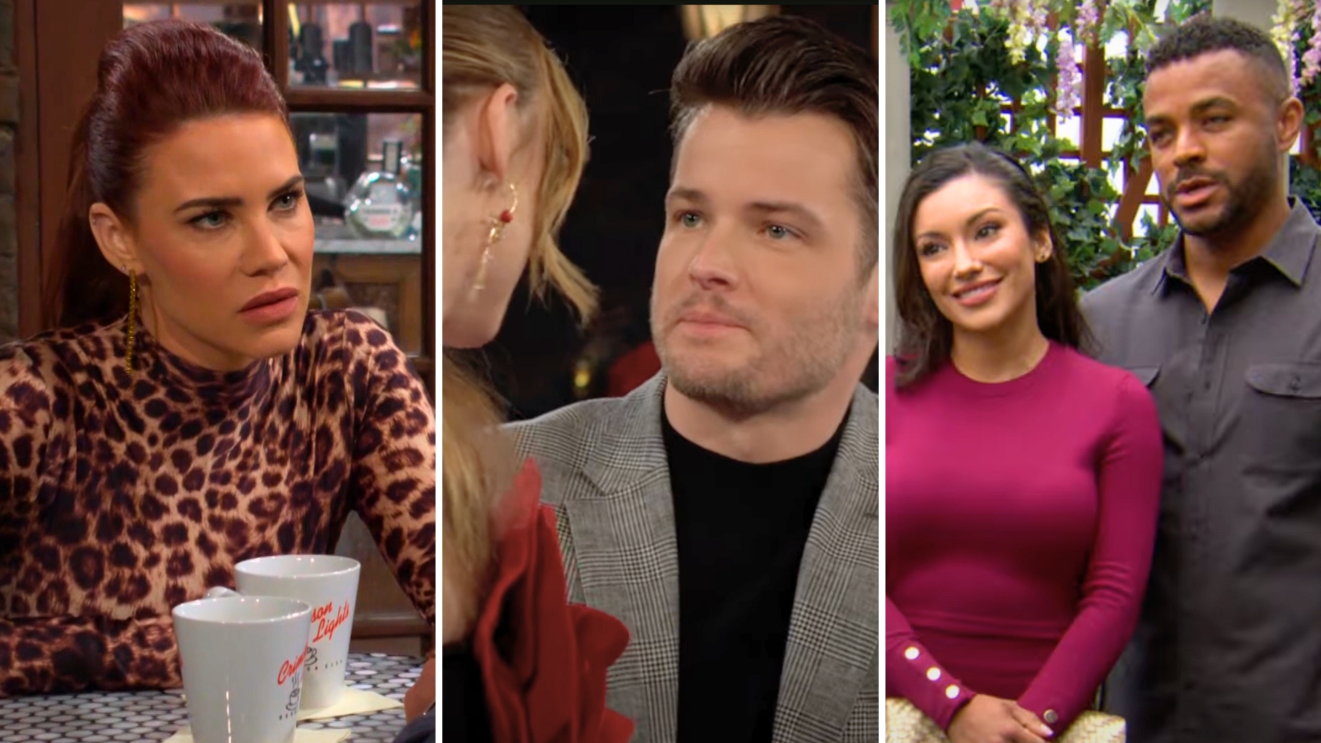 young and restless spoilers promo sally, kyle and claire, audra and nate.