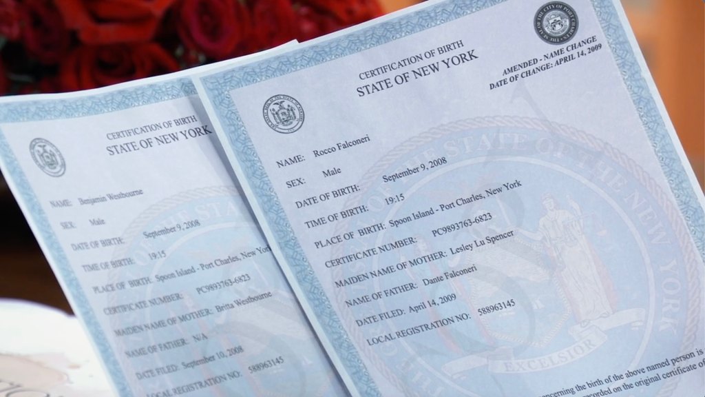 rocco birth certificates