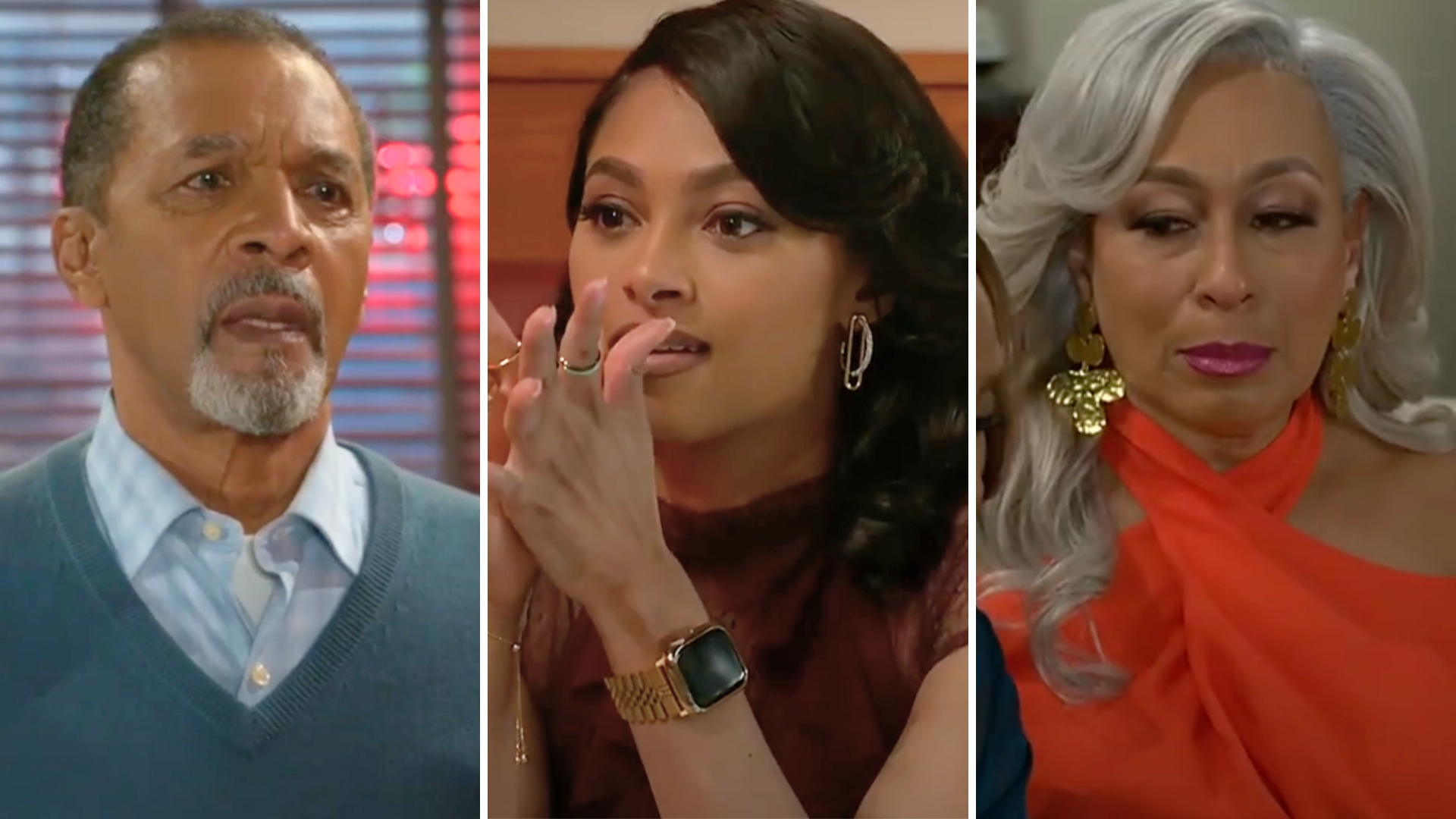 beyond the gates spoilers promo with surprised vernon, excited kat and worried anita.