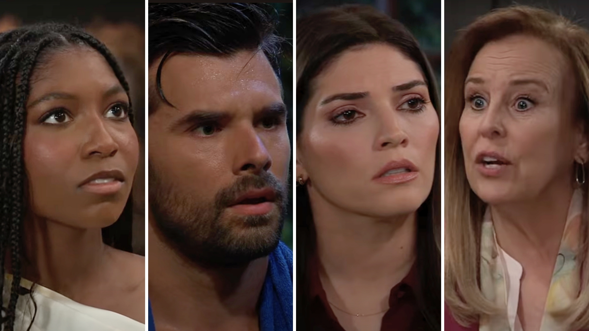 general hospital spoilers shots of trina, chase, brook lynn and laura.